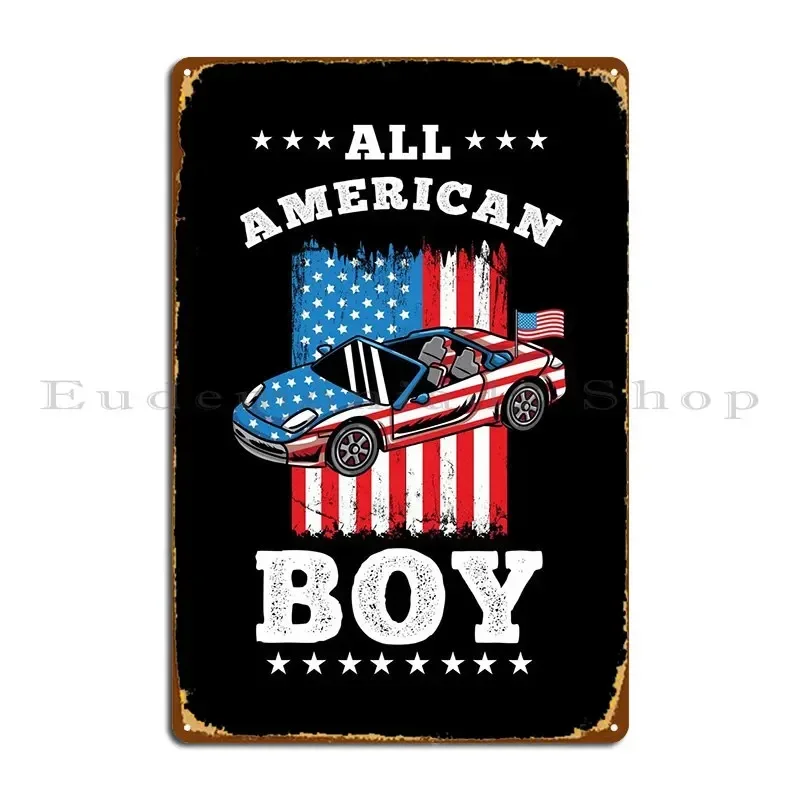 

All American Boy Metal Sign Plaques Funny Personalized Plaques Wall Mural Garage Club Tin Sign Poster