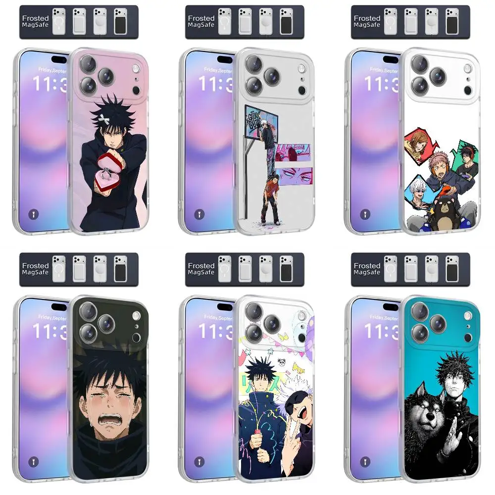 

J-Jujutsu K-Kaisen Megumi Fushiguro Phone Case For iPhone 17,16,15,14,13,12,11,Pro,Max,Plus,E,Air,Mini Magnetic Magsafe Clear