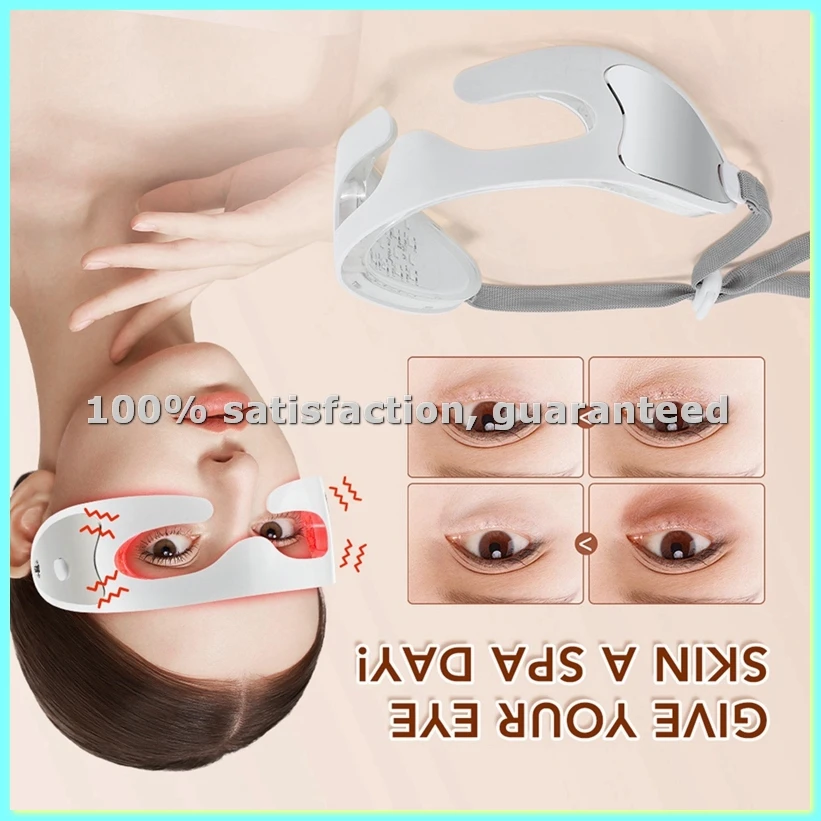 3D Eye Massager LED Light Therapy Anti Aging Eye Care Fatigue Relief Relaxation Vibration Massage Electric Eye Massager-AD23