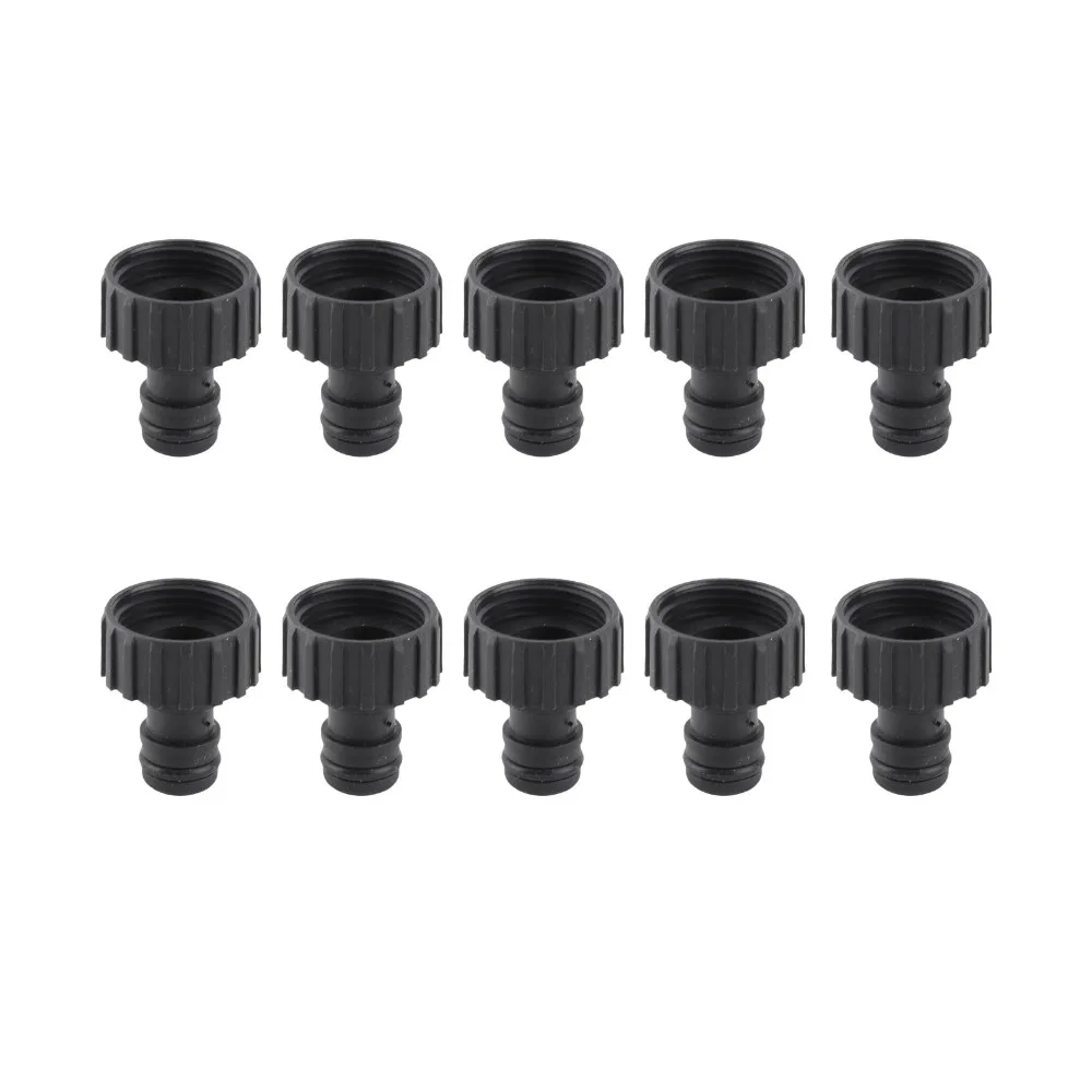 10Pcs Plastic Nipple Connector G1 Female Thread G3/4 Female Thread Hose Adapter Lightweight Easy To Install