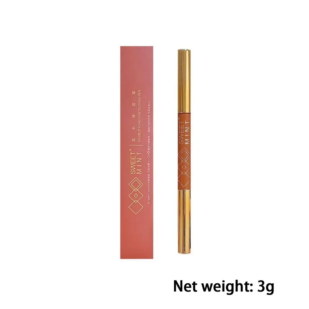 ダブルヘッド輪郭シェーディングペンシャドウ立体ハイライトスティック美白肌顔明るくコンシーラーペンシル