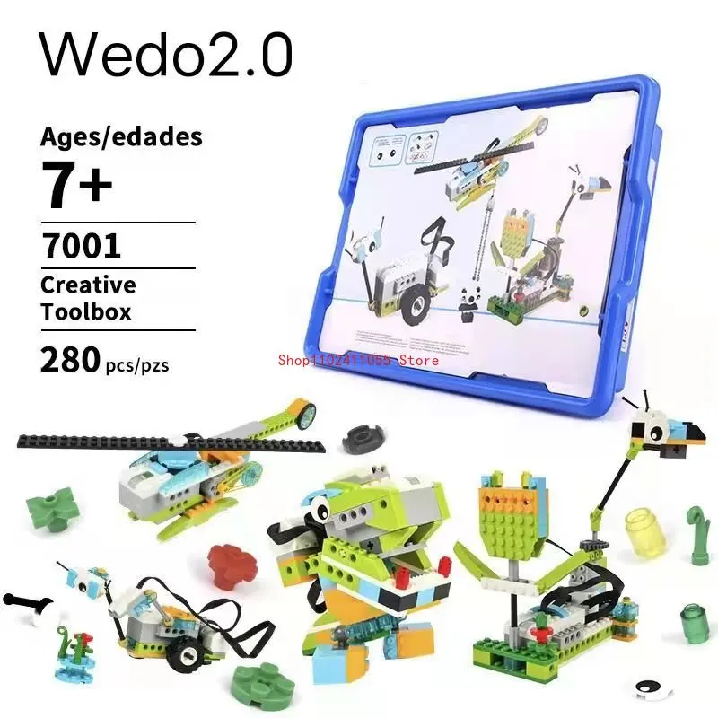 New Technical Parts Wedo 3.0 Robotics Construction Set Building Blocks Compatible with 45300 We-Do 2.0 Educational Diy Toys