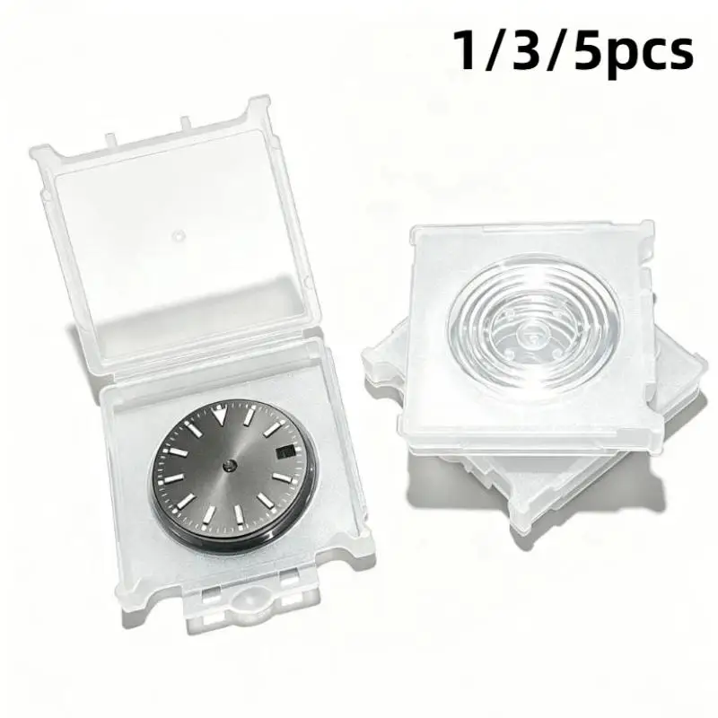 1/3/5pcs Watch Dial Storage Box Transparent Dust Proof Secure Snap Closure For Watch Repair DIY Hobbyists