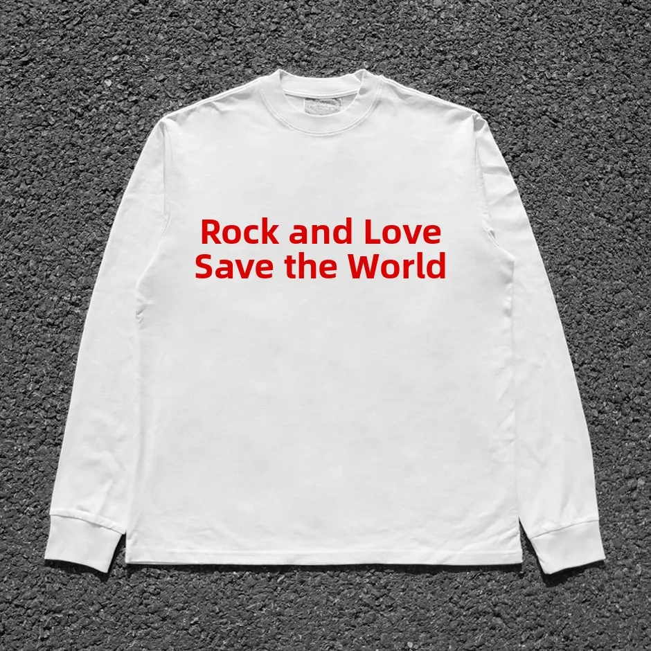 Heavier Weight 260G Strawberry Music Festival Long Sleeve T-Shirt Base Layer Rock And Love save the World Design by Wang Studio