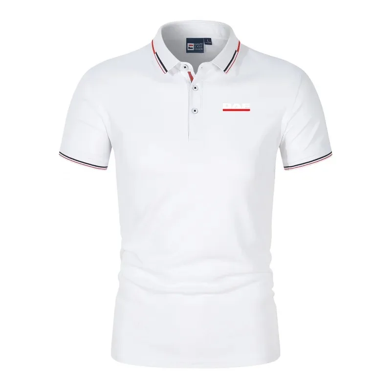 Polo décontracté à Manches Courtes Pour Homme, imprimé Et Blocs De Couleur, Style Sportif, Col Chemise, idéal Pour l'été