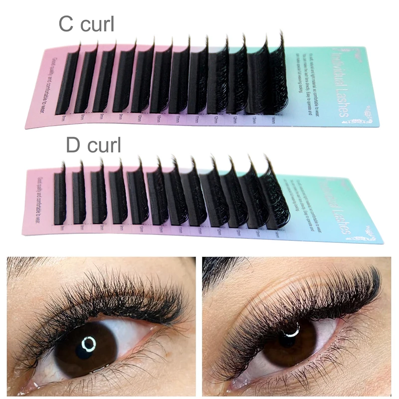 HOLLYLASH 3D/4D/5D/6D W pestañas postizas ventiladores de volumen prefabricados 0,07mm C D extensiones de pestañas rizadas pestañas mate de visón falso 6D W cilia