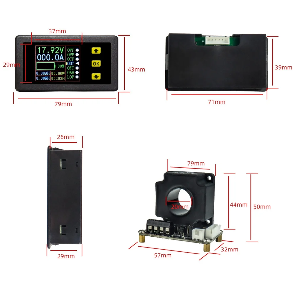 VAC9010H قاعة كولوم متر اللون LCD تيار مستمر ثنائي الاتجاه الجهد الحالي القدرة لاختبار أداة القياس التبعي #6