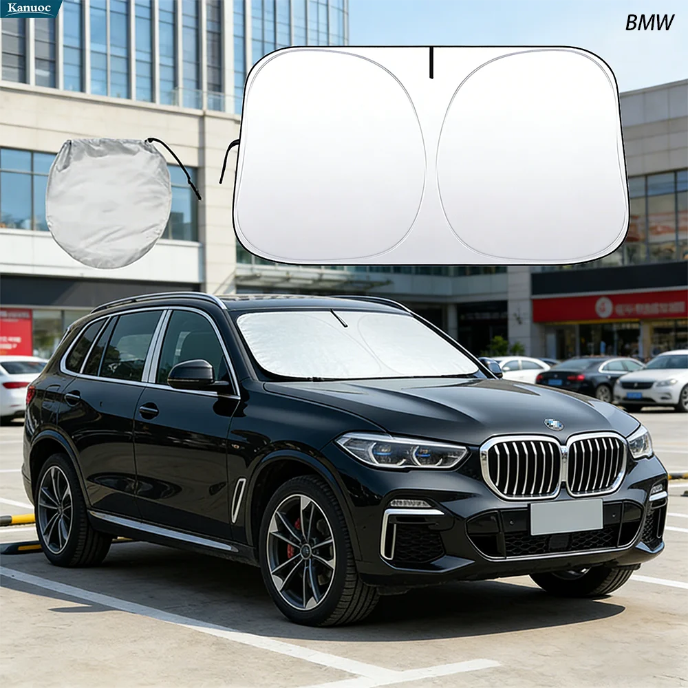 

Windshield Sun Shade For BMW X5 2019-2023 Sunshade Sun Visor Protector Foldable Blocks UV Rays Car Accessories