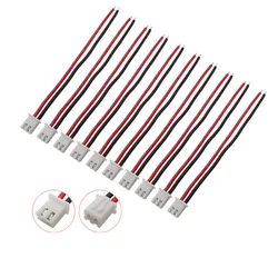 10Pcs/lot JST XH2.54 XH 2.54mm Pitch 2 Pin Female Plug Connector With Wire 10/15/20CM 22AWG Silicone Wires for RC Lipo Battery