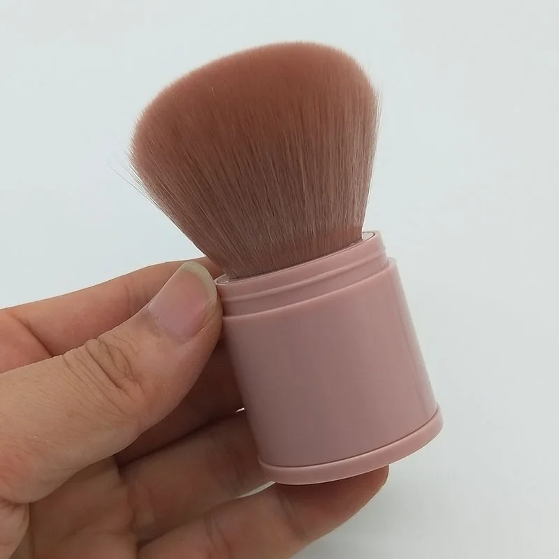 Brocha para polvo de ajuste de maquillaje, brocha para polvos sueltos con cabezal de seta individual, brocha para colorete retráctil, brocha para polvos, brocha para maquillaje, disponible