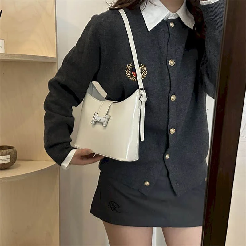 حقائب كتف أنيقة للنساء حقائب يد متعددة الاستخدامات على الطراز الكوري الصلب حقائب يد جمالية للمكتب حقائب فاخرة رائجة البيع