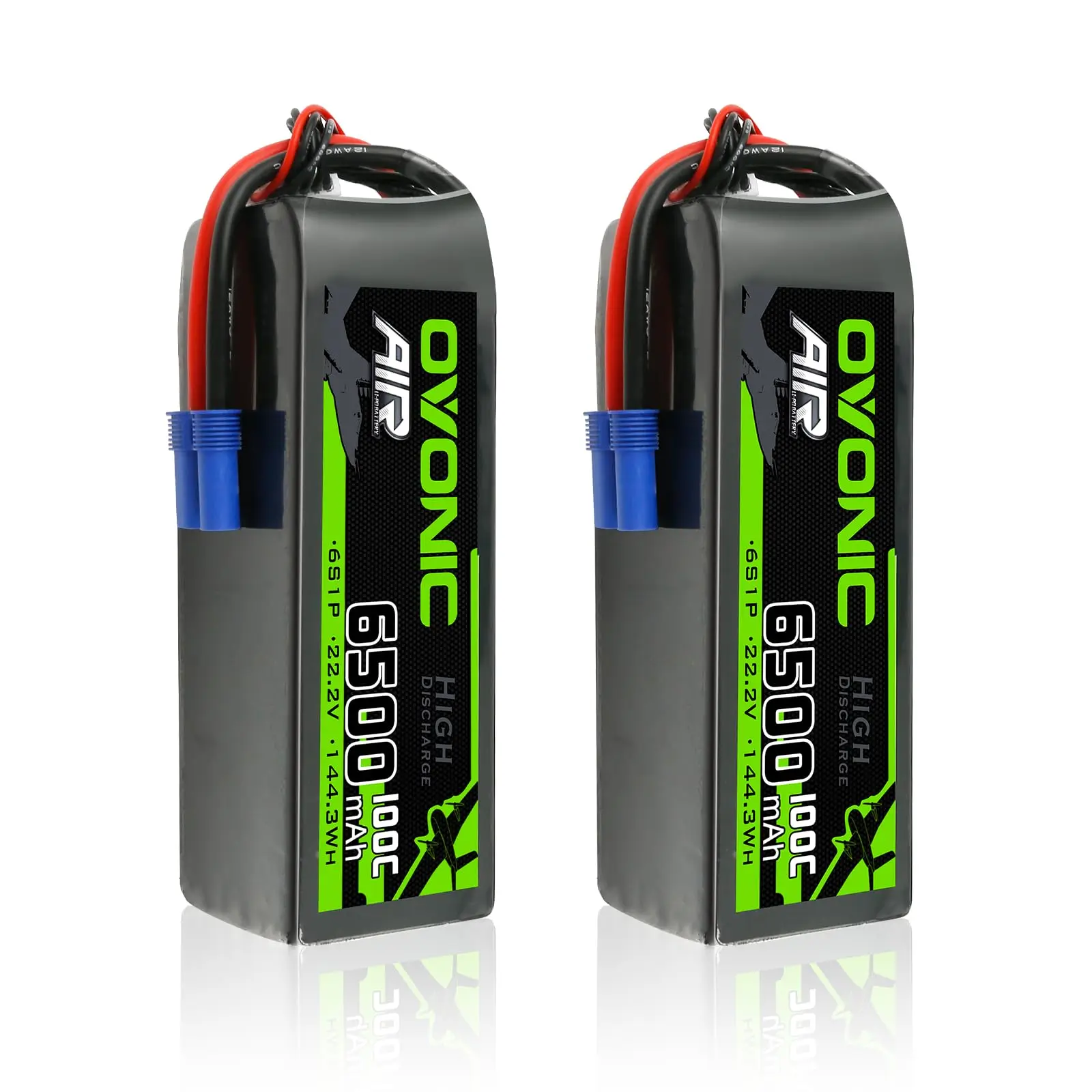 Batería Lipo OVONIC de 6500mAh 100C 22.2V 6S con Conector EC5 para Avión RC, Quadcopter DJI, Avión RC, Coche RC… — oferta en AliExpress