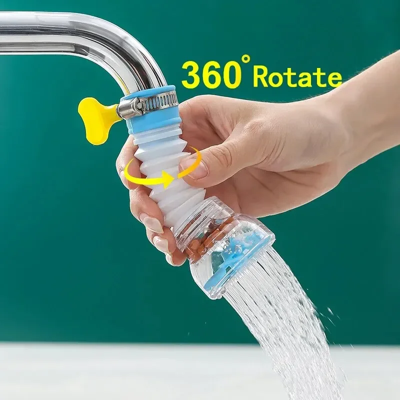 Il rubinetto antispruzzo da cucina può ruotare estendi il filtro rubinetto dell'acqua universale per la casa rubinetto multifunzione per doccia con lavabo