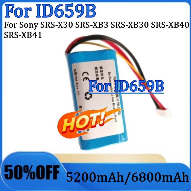 

Новый аккумулятор 5200 мАч/6800 мАч для Bluetooth-колонок Sony SRS-X30, SRS-XB3, SRS-XB30, SRS-XB40, SRS-XB41, а также для моделей ID770, ID659B