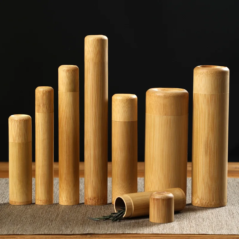 수제 차 상자 대나무 보관 상자 차 용기 뚜껑 인감 주방 보관 용기 액세서리 양념 상자 케이스 주최자