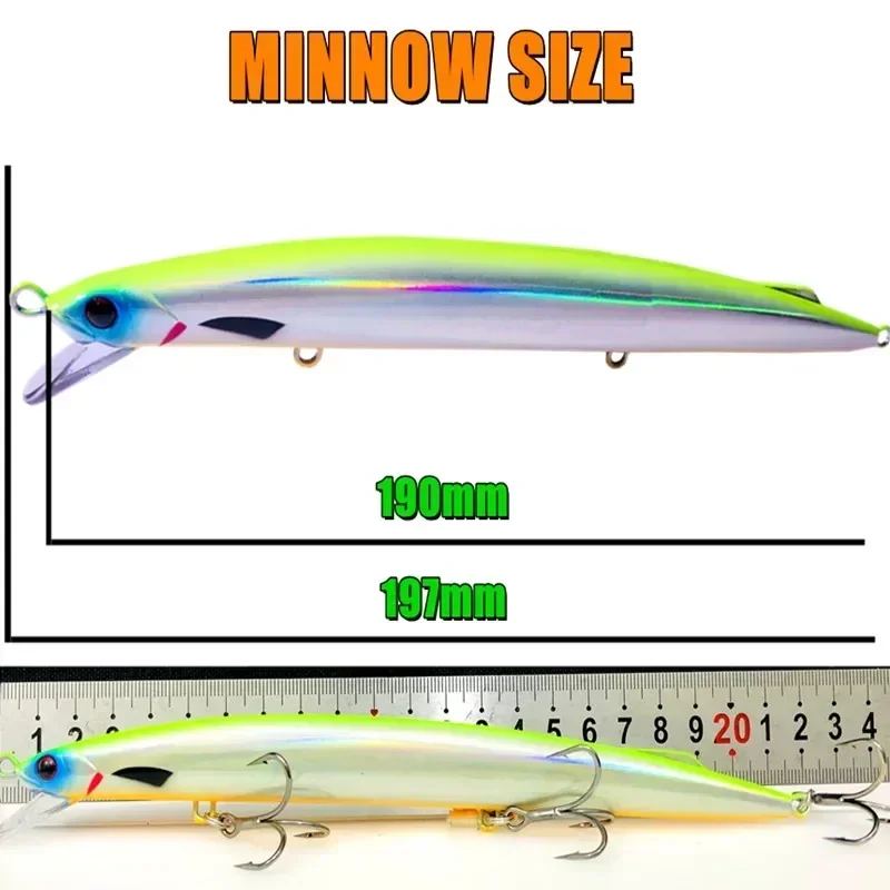 إغراء صيد أسماك البلمة الغارقة GREENSPIDER ، الطعوم الصلبة ، Jerkbait الصب الطويل ، مياه البحر لسمك التونة في البحر ، 36g ، جديد