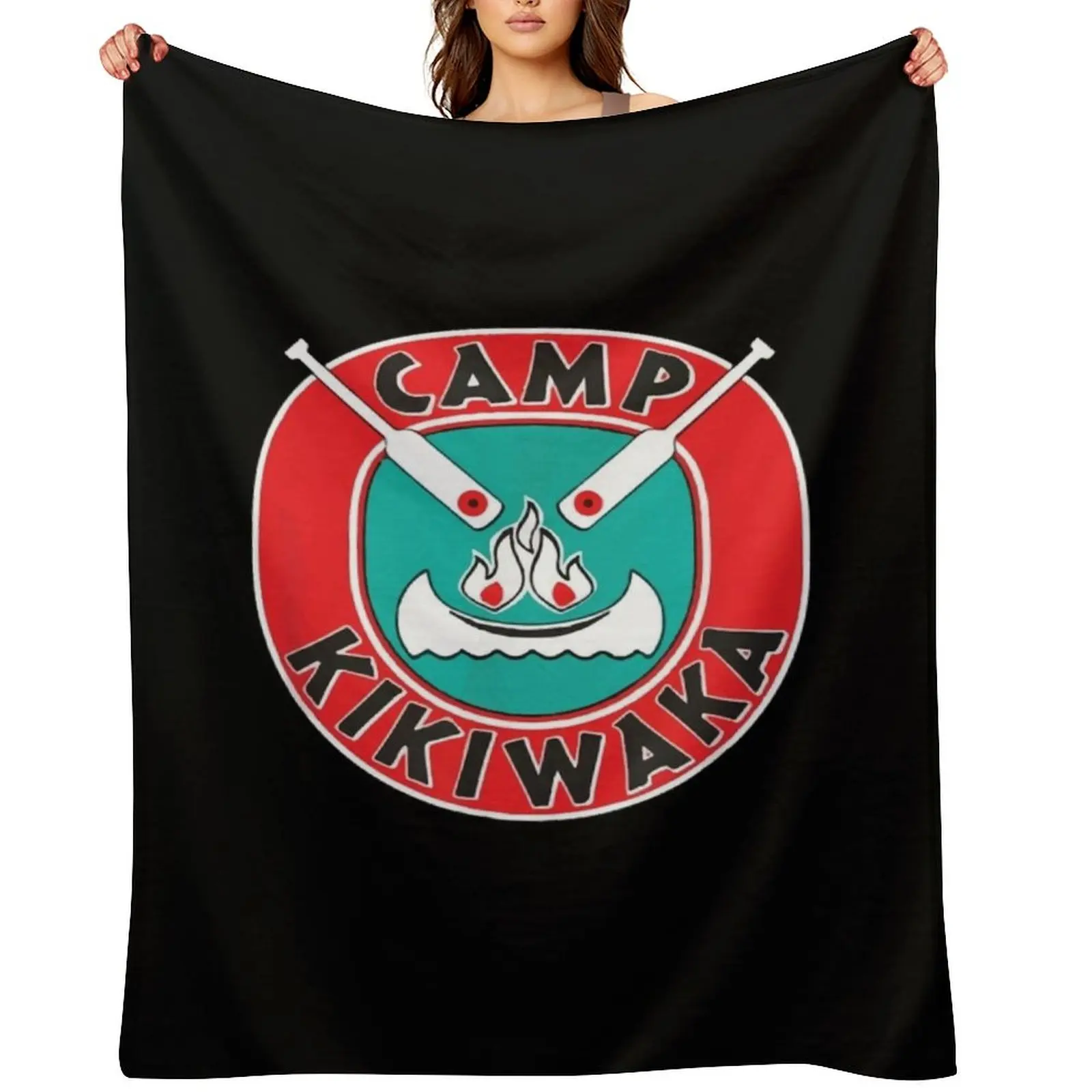 

camp kikiwaka Throw Blanket Beach Travel Picnic warm for winter Blankets