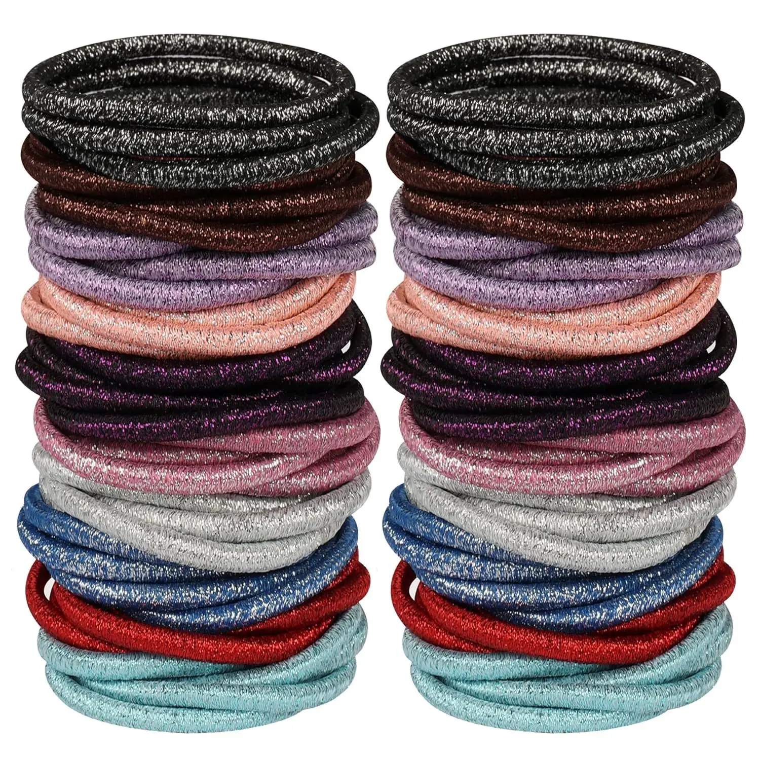 10/50 Stück 4 mm Mix Farbe Schwarz Keine Schäden Gummibänder Haargummis Bänder Ligen Pferdeschwänze Halter für Männer Frauen Mädchen und Jungen Bulk