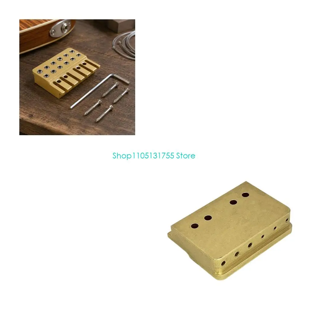 K0EF Headless Guitar Nut Replacement, 42 mm Double-Locking Metal Component with Mechanical Mounting Structure for String Holding