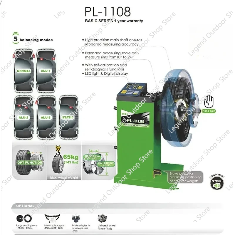 

PL-1108 Automatic Wheel Balancer Car Tire Balancing Machine Vehicle Equipments
