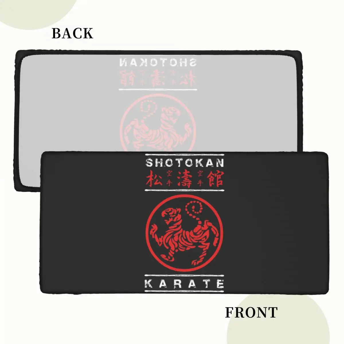 Shotokan Karate White Text Customized Rectangular Tablecloth Oilproof Table Cover for Dining Events Table Cloth