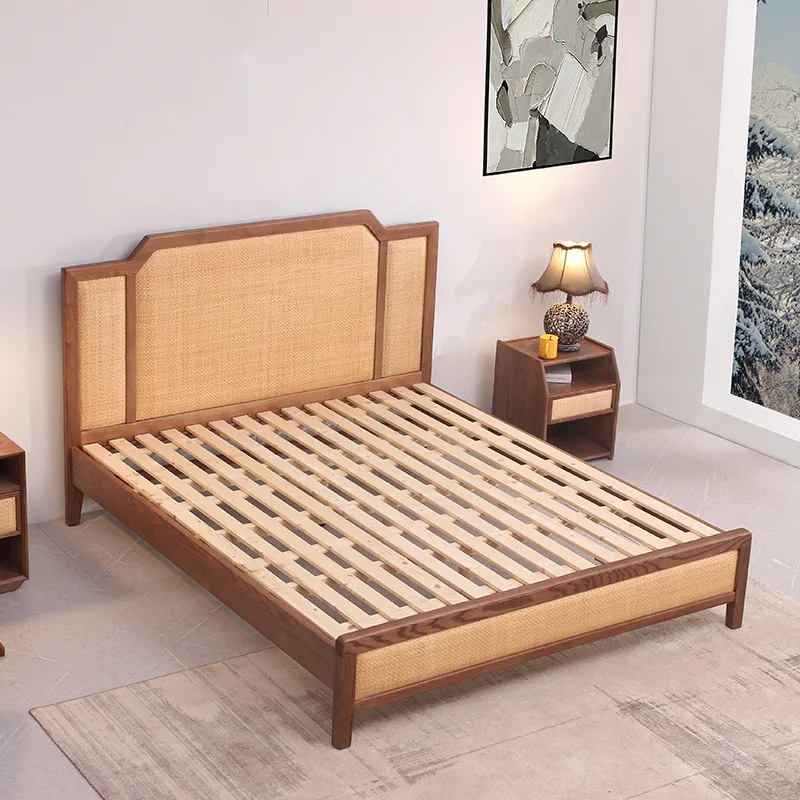 

Double bed retro designer small apartment