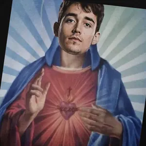 تي شيرت فيراري للرجال بأكمام قصيرة من الفورمولا 1 ، بلوزات برقبة على شكل حرف O ، مايكل لوكلير ، تي شيرت يسوع المسيح من القطن العتيق أعلى 12 جاكيت فيراري للنساء - رقم 5