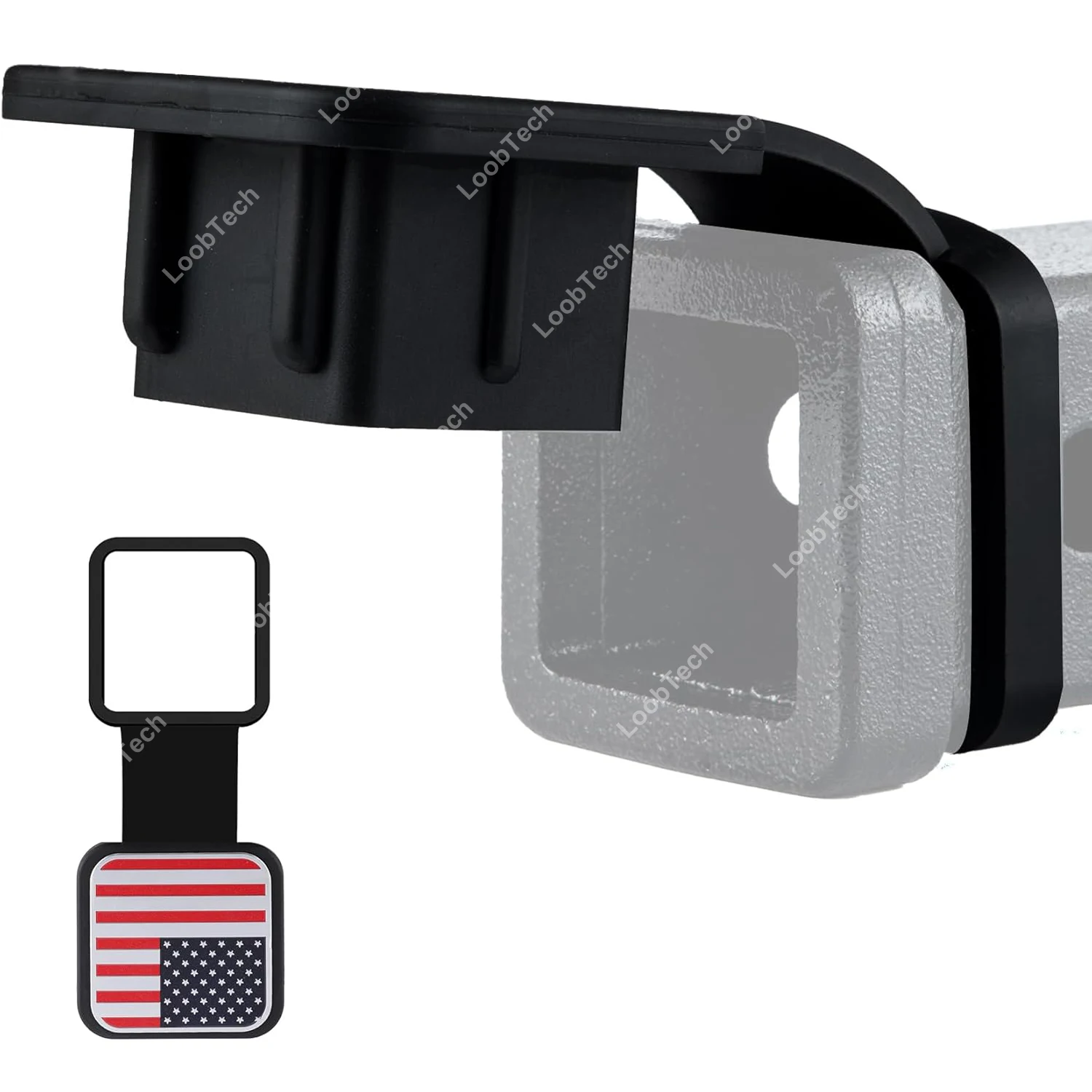 

2 Inch Hitch Receiver Cover Plug, US Flag Trailer Hitch Tube Insert, Universal Car Truck Exterior Towing Cap Protector