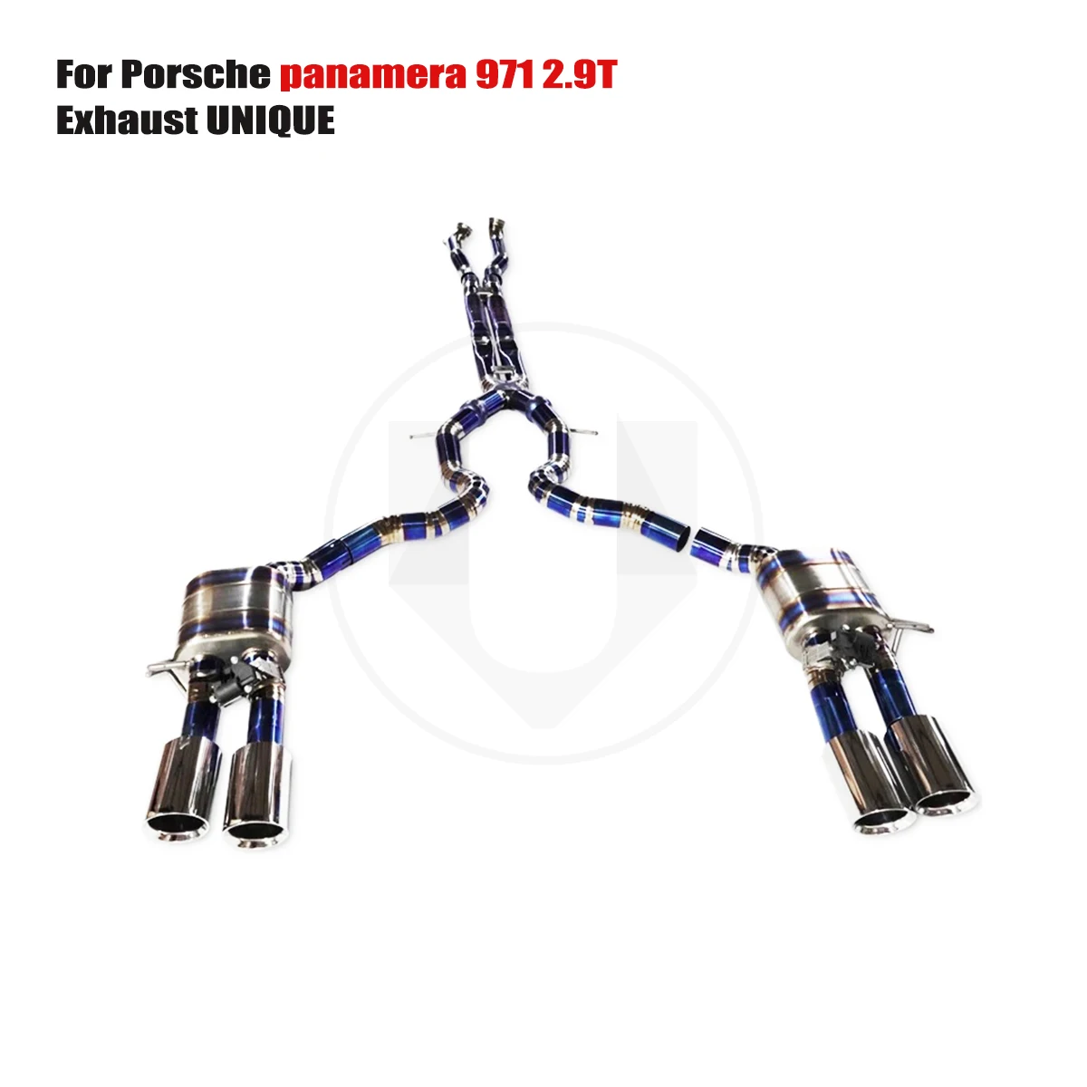 UNIQUE For Porsche panamera 971 2.9T performance  titanium exhaust system  TC4 titanium alloy exhaust muffler