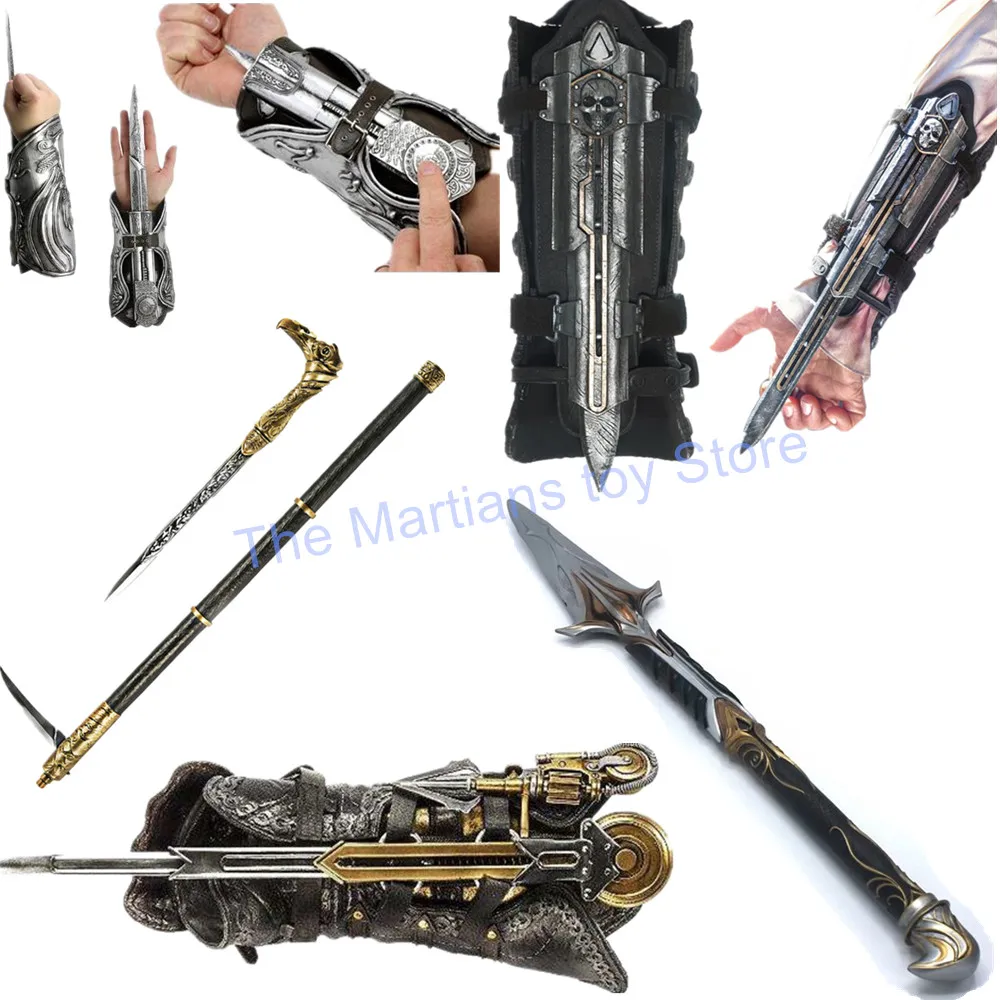 Cospaly 1:1 Pirate Hidden Blade Toys Edward Kenway Hidden Weapon Action Figure Model Kids Toys For Birthday Gifts Movie