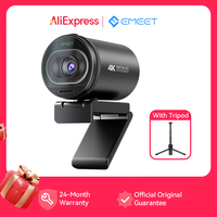 Webcam 4K Autofocus 1080P 60FPS Video Camera with Tripod EMEET Streaming Webcam with 2 Noise Reduction Mics for Game/Video Call