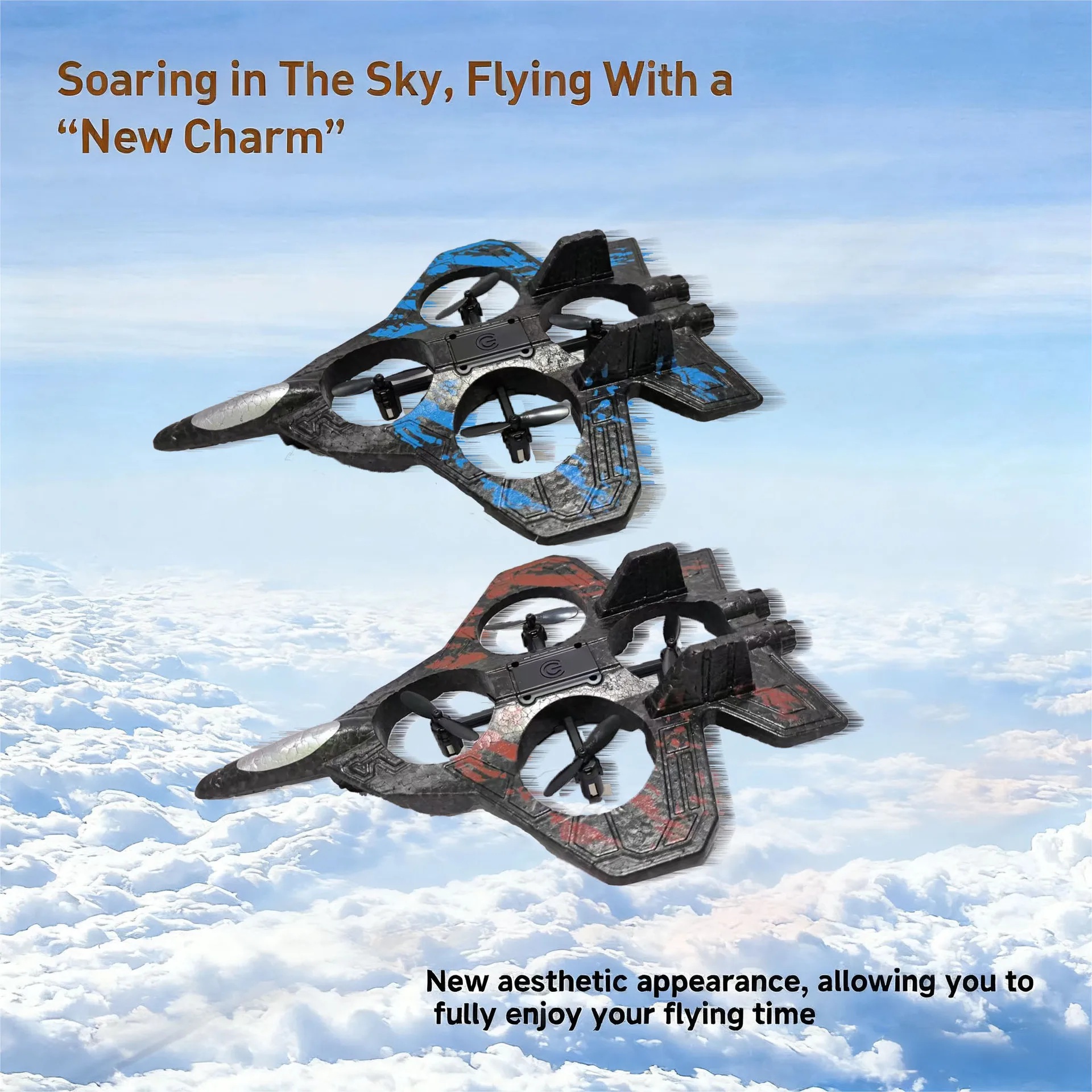 

New remote control aircraft stunt aircraft foam aircraft lighting charging fall resistant four axis UAV toy