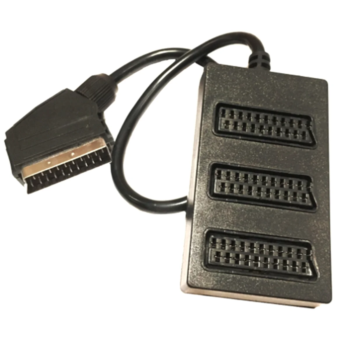 Divisor Scart de 3 vías, conector adaptador macho a hembra, Cable divisor Scaet de 3 vías