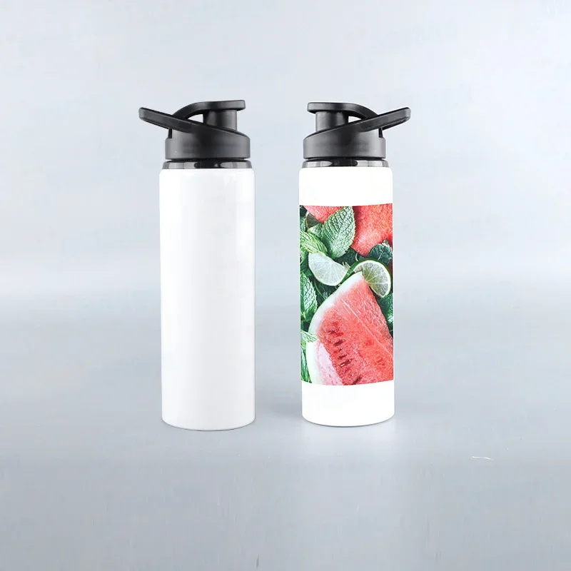 750ml Sublimation Blank Aluminium Water Bottle Bicycle Riding Hiking Sport Bottle Outdoor Portable Travel Straight Cup Tumbler
