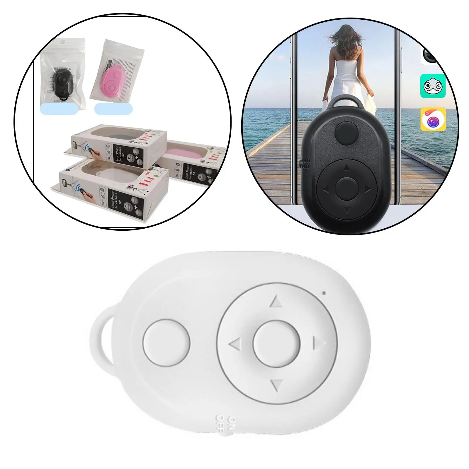 Bluetooth Camera Shutter Remote Wireless Selfie Button, Long Distance Operation