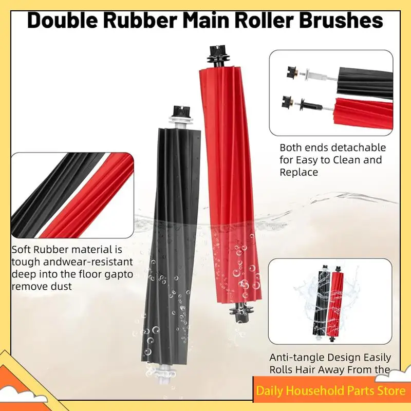 Para roborock q5 pro + q5 pro/q8 max + q8 max peças de reposição-rolo escova lateral filtro mop almofada saco de pó para aspiradores acessórios h