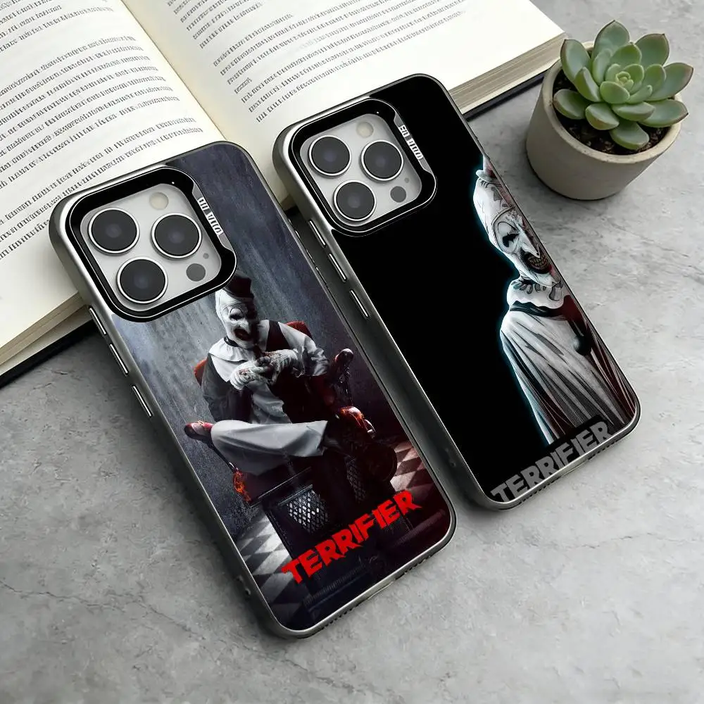 

A-Art the Clown Phone Case For iPhone 17,16,15,14,13,12,11 Plus,Pro Max,XS,Colored Silver Plated Inside Cover