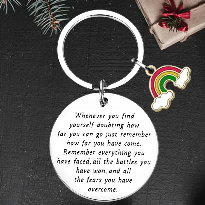 

Cute Encouragement Recovery Gifts Sobriety Sympathy Keychain Pendant Cancer Survivor Awareness Gift Key Chains