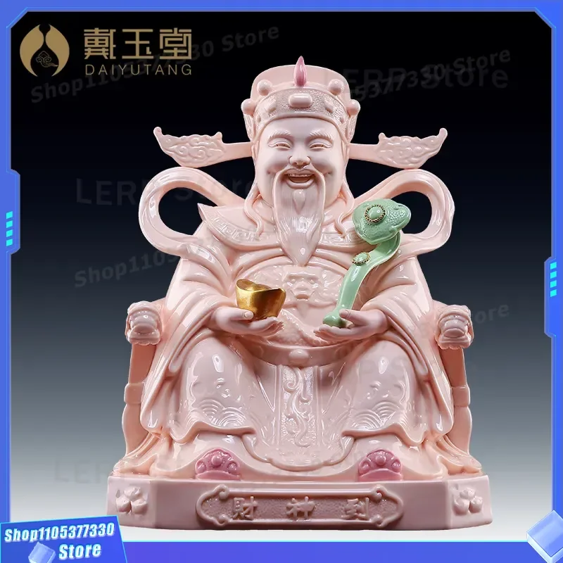 Dai Yutang Ceramic Bigan God of Wealth Statue Home Office Decor Opening Housewarming Gift Living Room Ornament Feng Shui