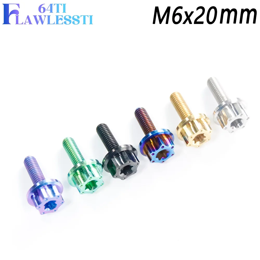 FLAWLESSTI M6x20 mm 1.0 Pitch Gr5 Titanium Bolt Front Fender Bolt