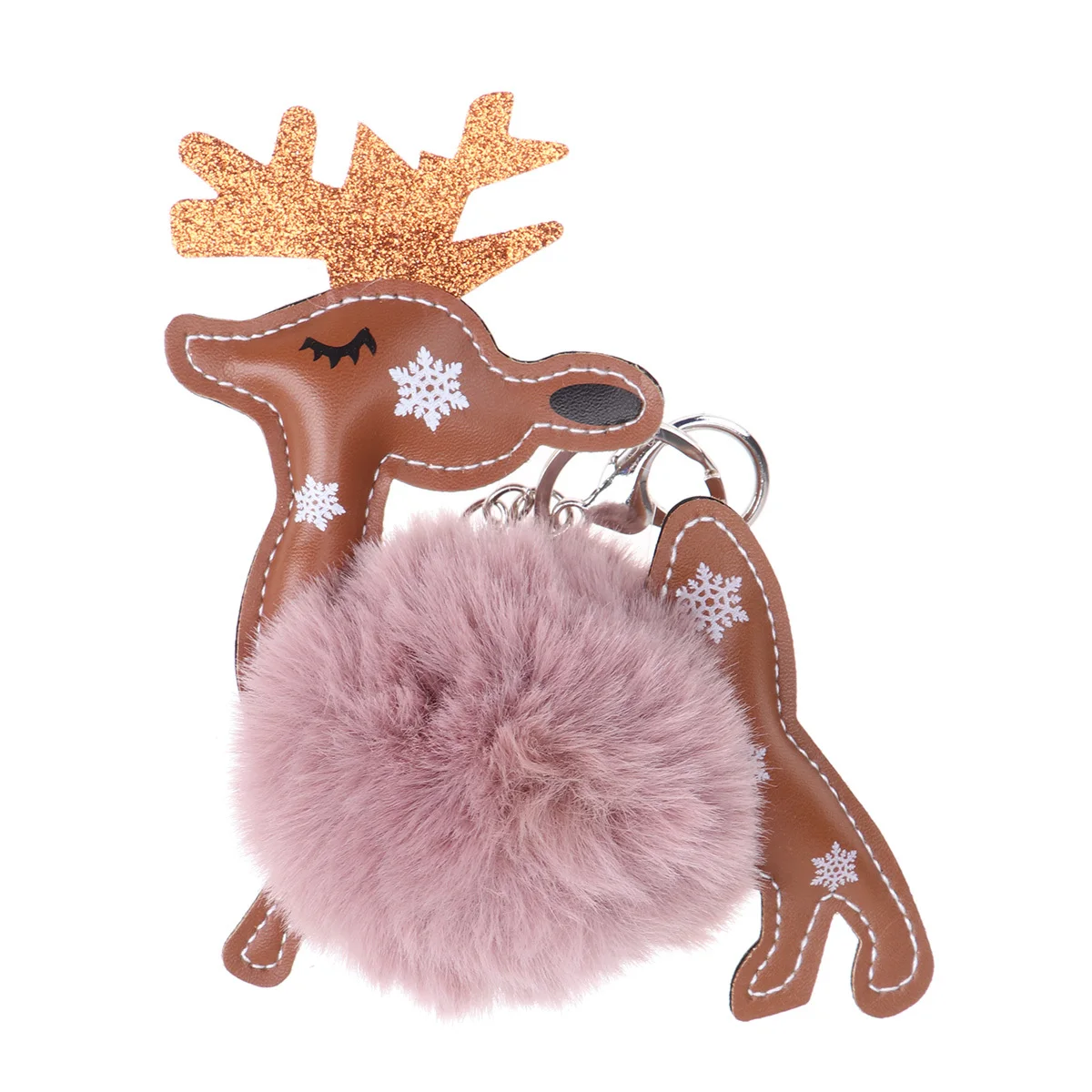 

Брелок-шар, очаровательный брелок для ключей, кольцо для ключей, подвесной брелок для сумки, очаровательный декор (розовый)