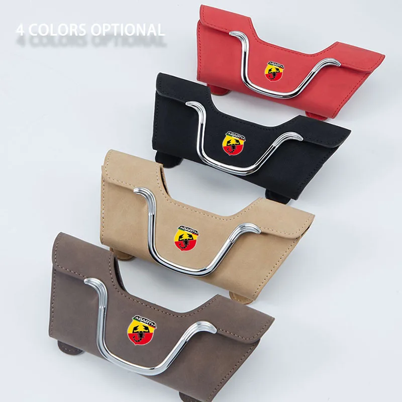 Car Sun Visor Glasses Holder Sunglasses Glasses Case For Abarth 595 500 500L 500X 695 124 Accessories Key Case Key Cover Sticker image 2