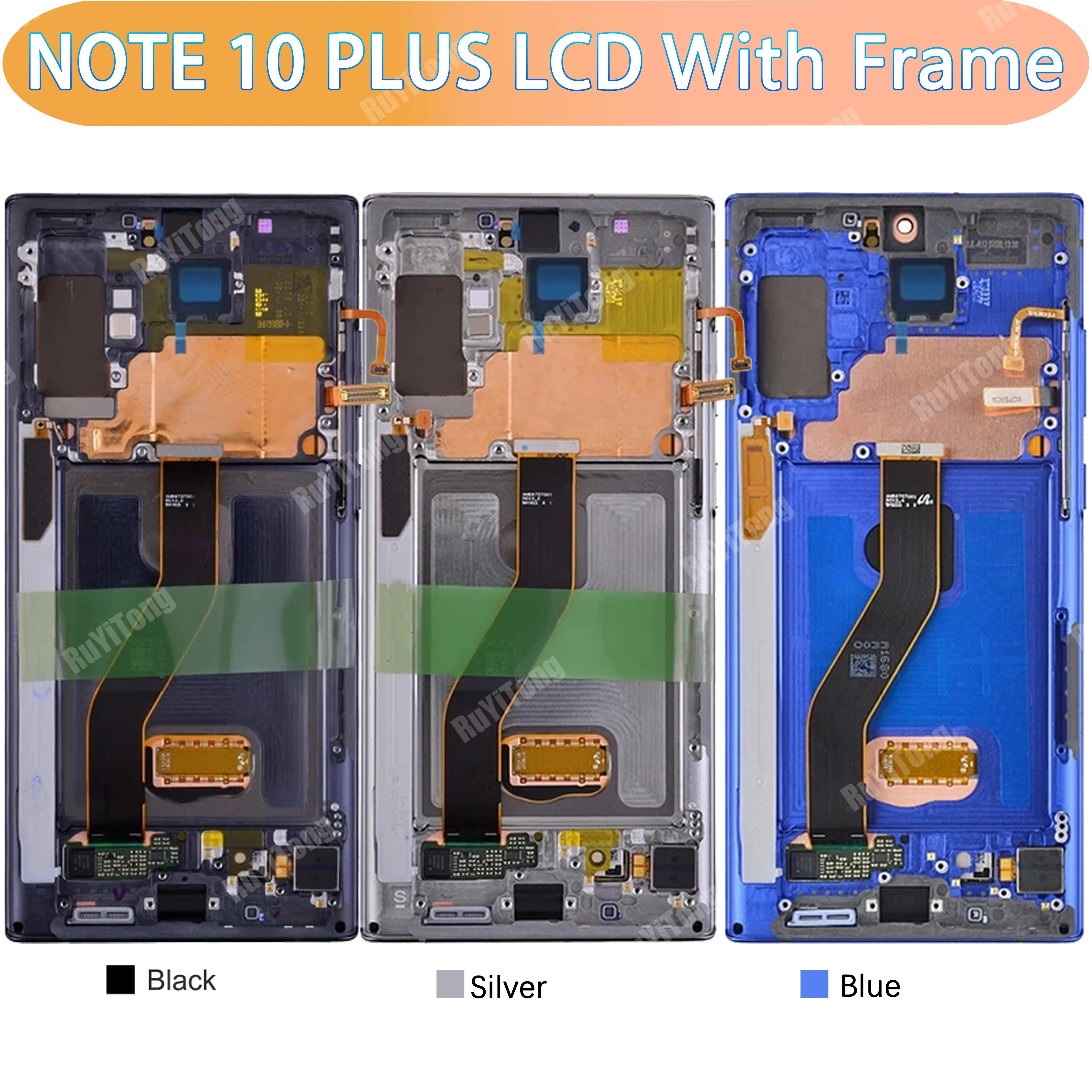 Imagem -06 - Amoled para Samsung Note 10 Plus Display Lcd Digital com Tela de Toque de Moldura para Samsung Note 10 Mais Sm-n975f Sm-n9750 Lcd 6.8