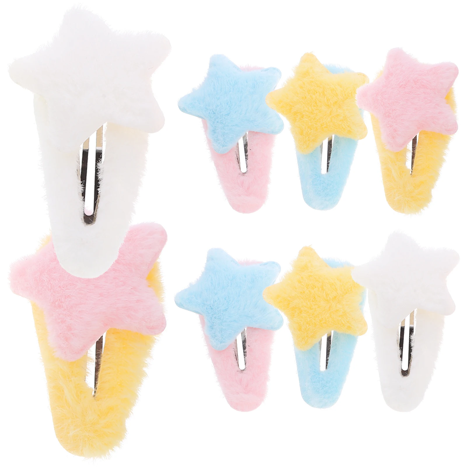 

8 Pcs Hair Clips Girl Decorative Hair Pin Accessories Star Shaped Barrettes Snap Clips For Kids Hairstyles Hairnaments