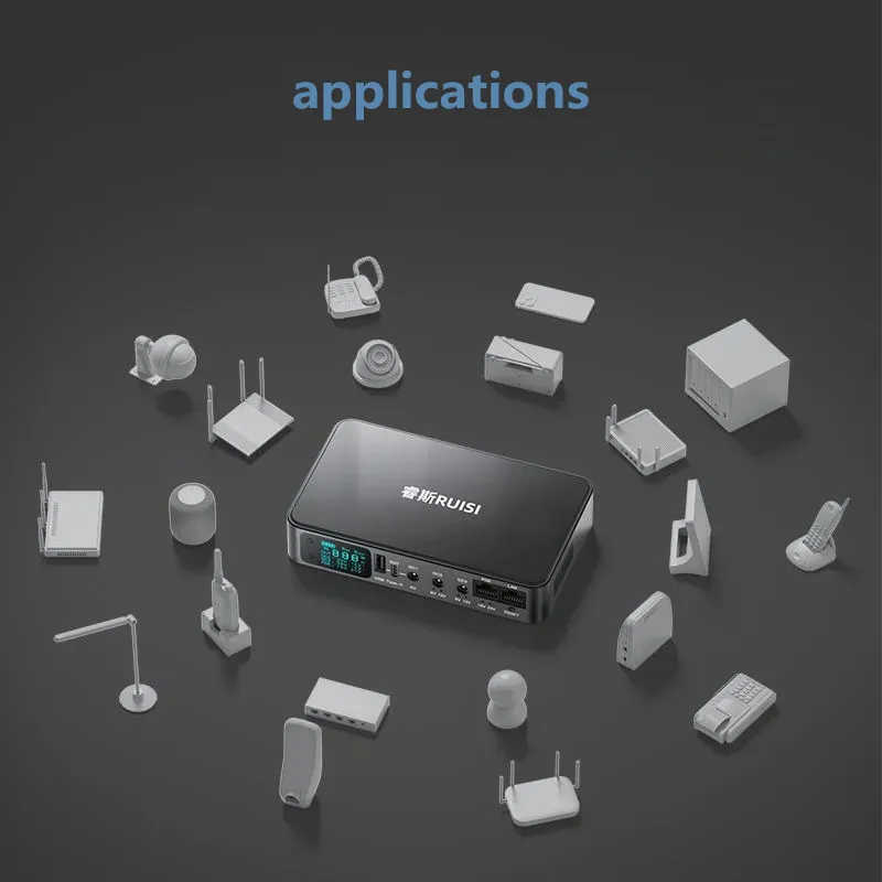 Batería inteligente UPS 12V 9V 5V 18000MAH/10400MAH pantalla HD para enrutador/monitor/teléfono móvil/luces LED/fuente de alimentación de sonido