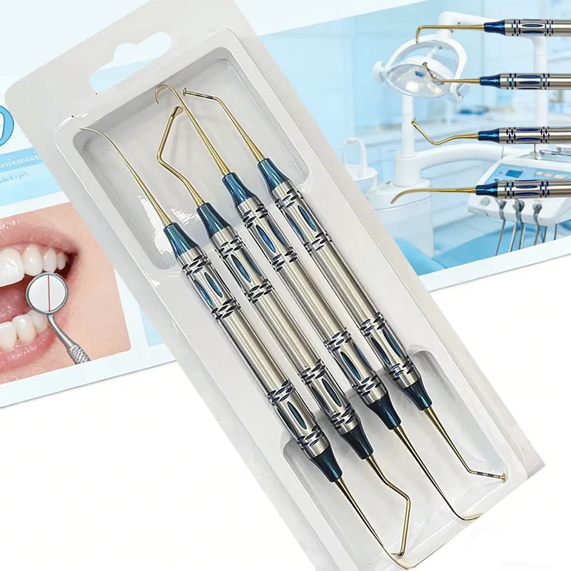 

4Pcs Dental Implant Sinus Lifting Elevator Set Stainless Steel Double-Ended Autoclavable Oral Surgical Instruments