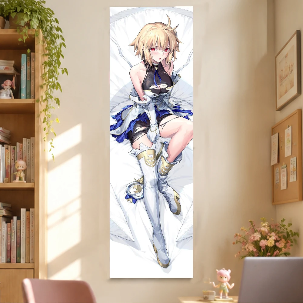 Vertical Fantasy Girl Wall Tapestry Long Size Wall Hanging Aesthetic Home Room Decor Polyester Wall Poster