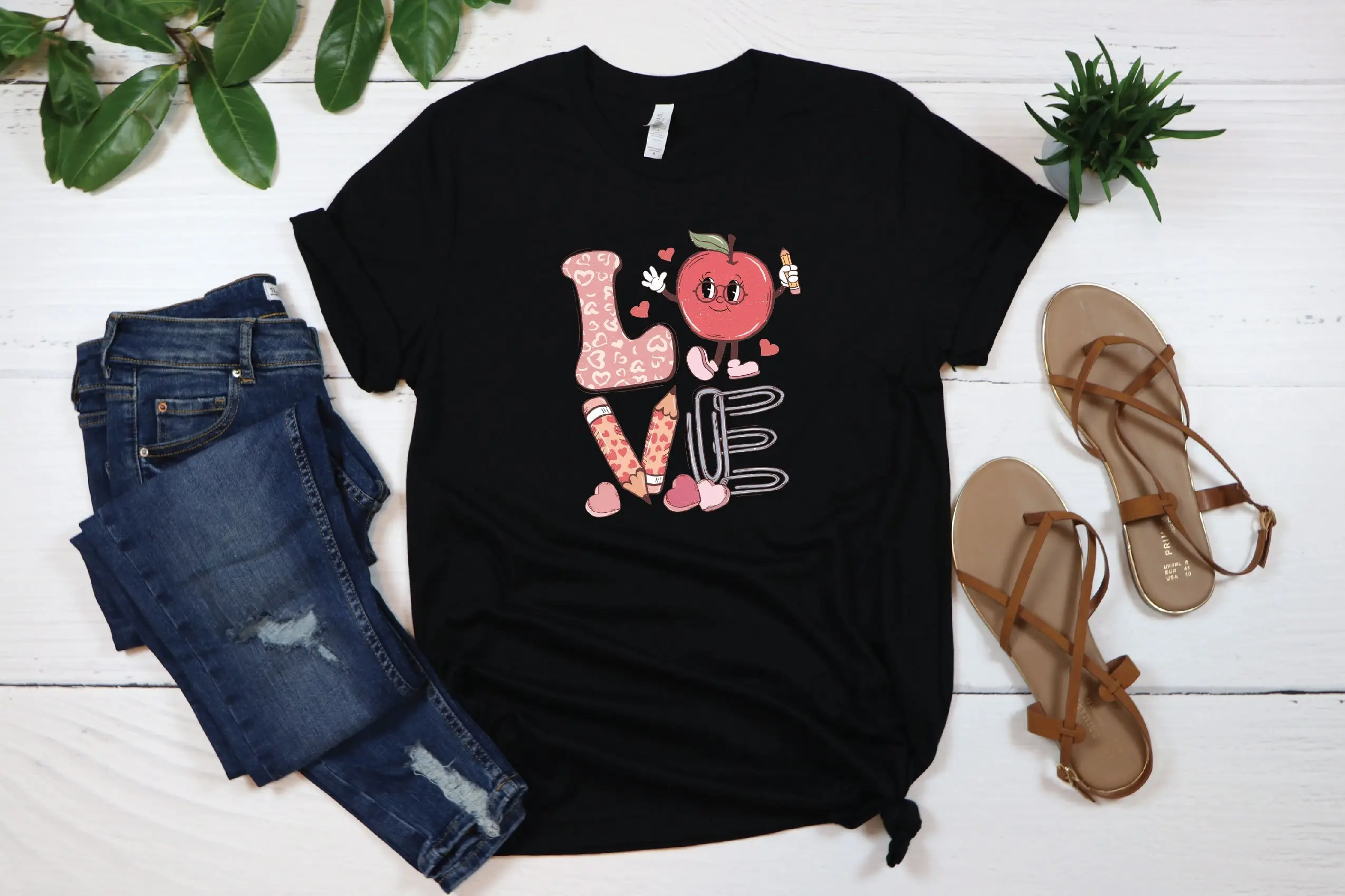 Love Teacher Valentine T Shirt Valentines Candy Conversation Hearts Trendy Retro Day Outfit