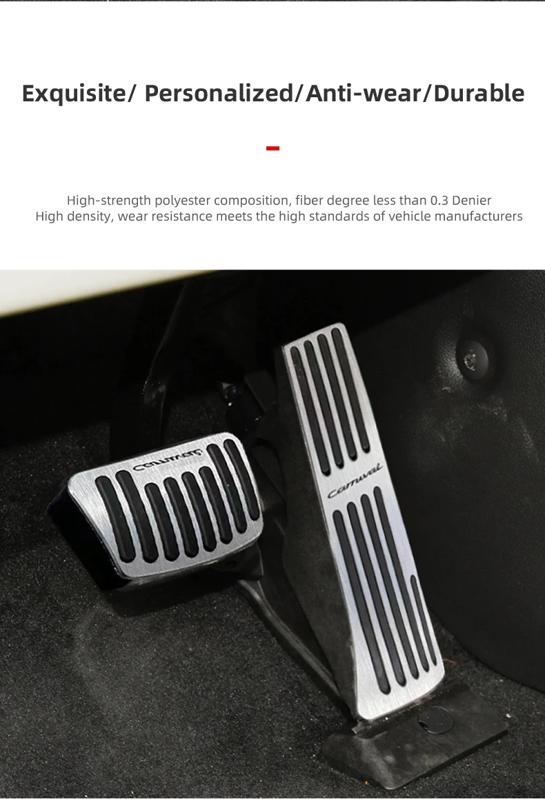 Für Kia Carnival Sedona KA4 2020 ~ 2025 Auto Gaspedal Bremspedal Rest Fuß Pedale Abdeckung Direkt Installieren Nicht-slip Matte Zubehör – Detail 3