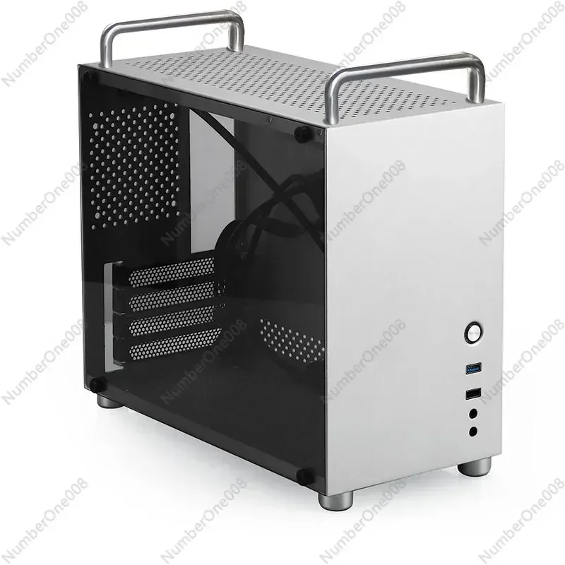 SKTC Star Kaitian HX100 Handle All Aluminum MATX Game Glass Desktop Computer Case SFXATX Power Supply